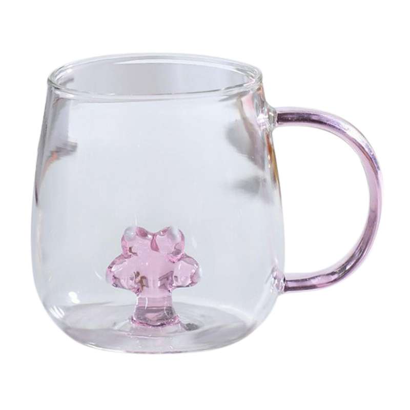 3d Glass Cup Home Juice Cold Drink Water Cup Transparent Glass Mug F