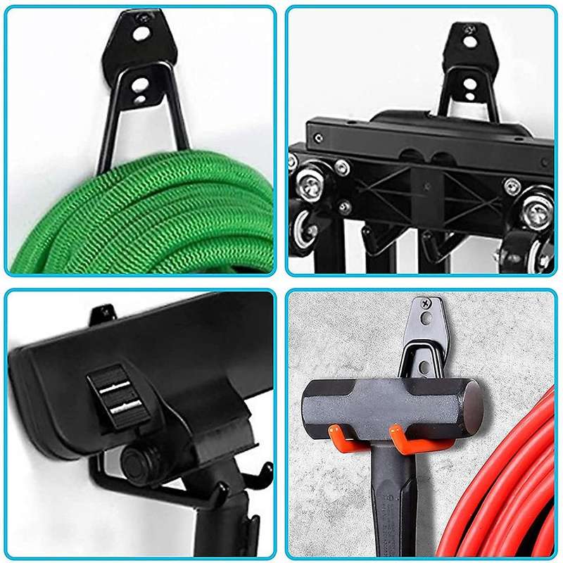 2pcs Garage Hooks Suit Heavy Duty Metal Garage Storage U Hooks