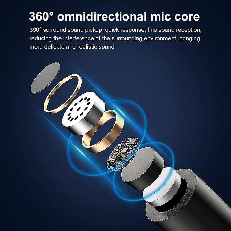 Puluz Wireless Lavalier Mic Gaming for Type-c Pc Live Mobile Phone