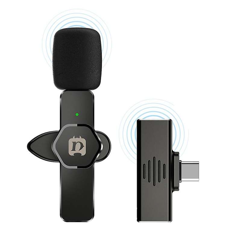 Puluz Wireless Lavalier Mic Gaming for Type-c Pc Live Mobile Phone