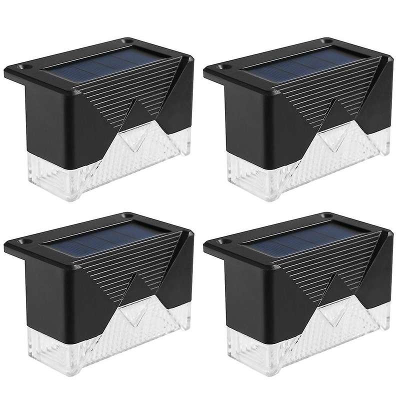 4pcs Solar Stair Lamp Outdoor Fence Light Garden Lights Waterproof