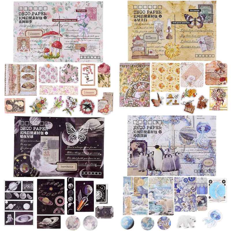 400pcs Journaling Stickers Diy Paper Decals for Art Craft Journaling