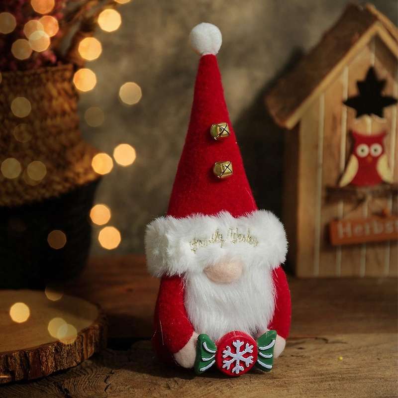 Christmas Decorations Bells Faceless Doll Home Desktop Decoration