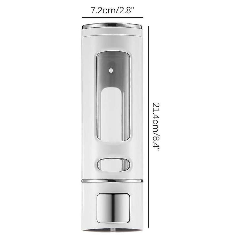 Dispenser Wall Mount, Manual Hand Shampoo Shower Gel Dispenser