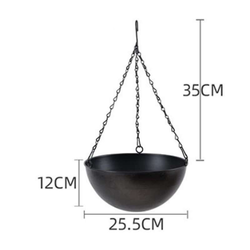 Metal Hanging Flower Pot Chain Hanging Planter Basket Flower Vase,d