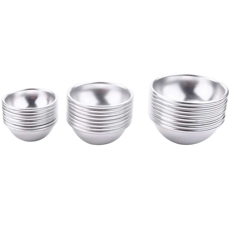 24 Pieces 3 Sizes Diy Metal Bath Bomb Mold 12 Set
