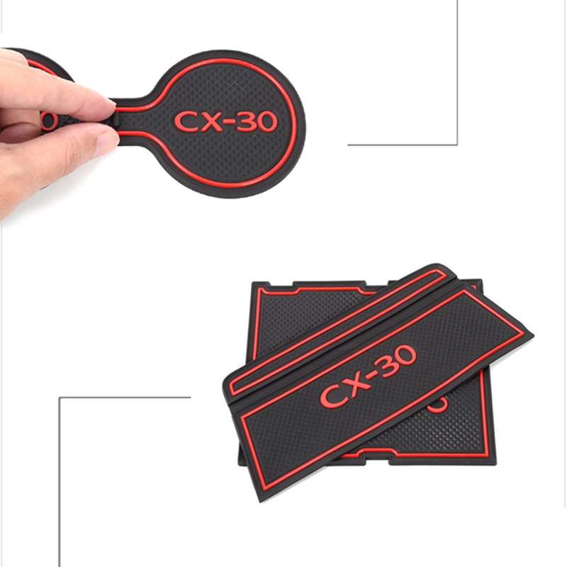 Car Door Mat Anti-slip Cup Pad Interior Slot Pad for Mazda Cx-30 2020