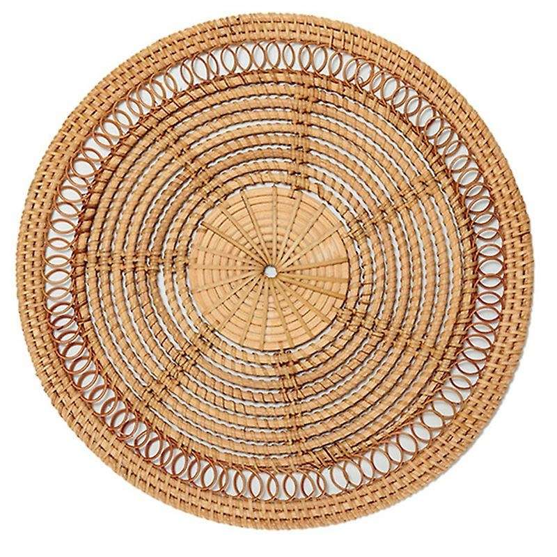 Home Woven Wall Basket Natural Boho Home Decor Decorative Rattan