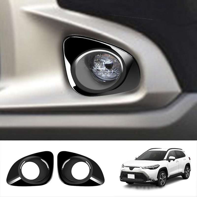 Rhd Front Fog Lamp Cover Trim for Toyota Corolla Cross 20-22 Black
