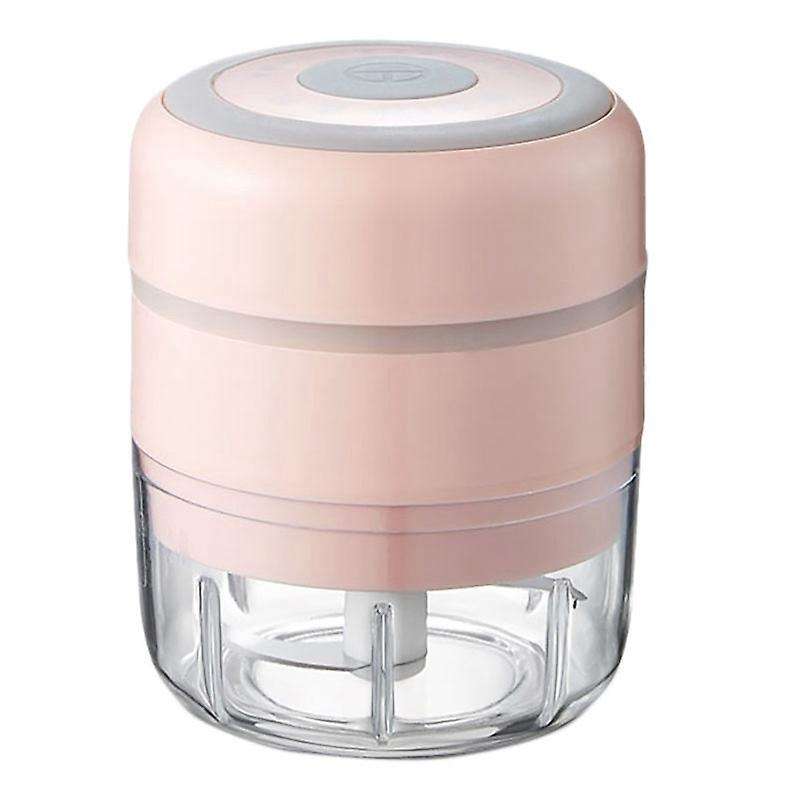 Electric Mini Garlic Chopper Portable Food Chopper,wireles Pink