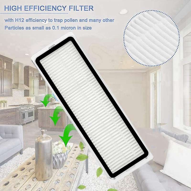 6pcs Washable Hepa Filter Side Brush for Dreame S10/s10 Pro