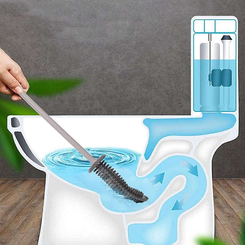 2 Pcs Toilet Brush and Holder Set,toilet Brush with Handle