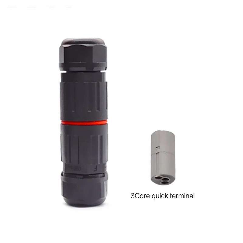 10pcs Ip68 Waterproof Terminal 3 Pin Electrical Wire Cable Connector