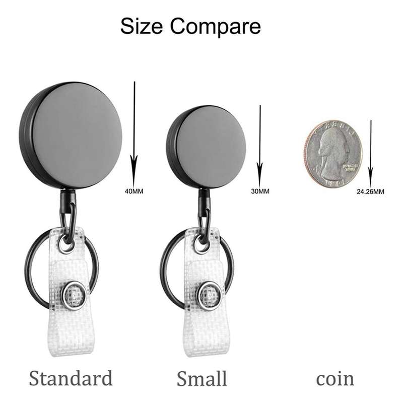 Retractable Badge Holder Reel Clip 3 Pack,snap Hook Ring Key Chain