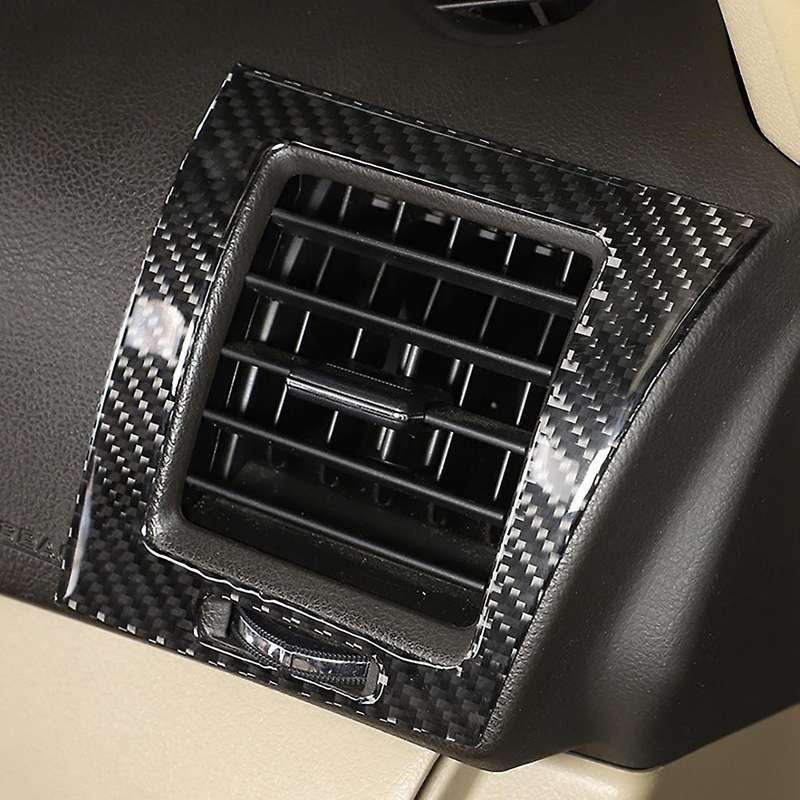 Car Soft Carbon Fiber Central Control Side Air Outlet Cover Trim