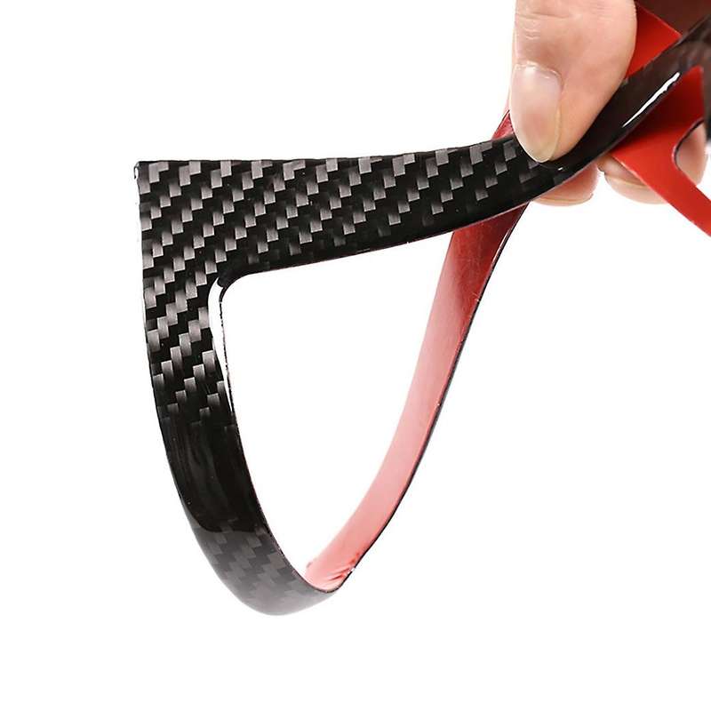 Car Soft Carbon Fiber Central Control Side Air Outlet Cover Trim