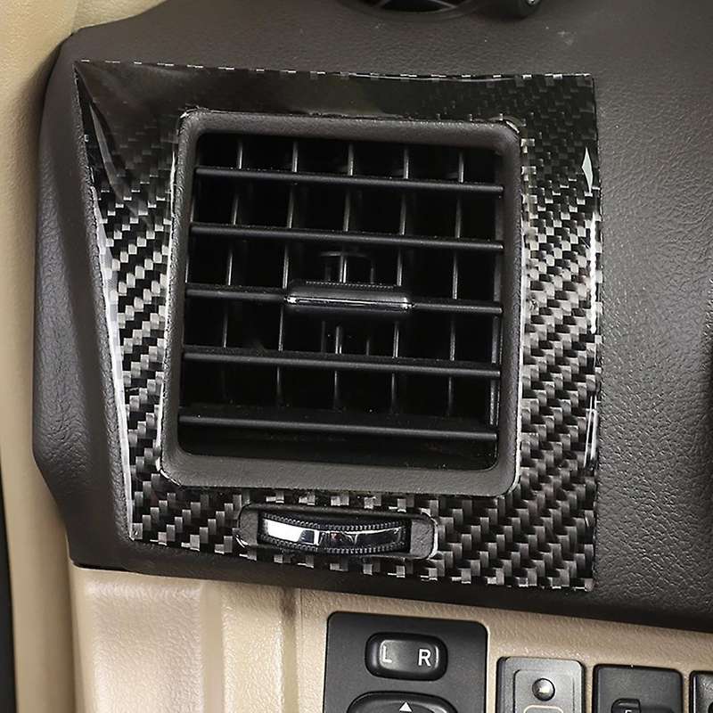 Car Soft Carbon Fiber Central Control Side Air Outlet Cover Trim