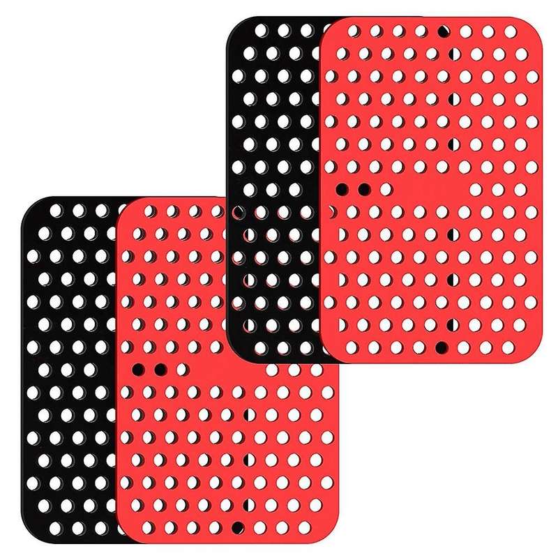 4 Pack Air Fryer Reusable Liners for Ninja Foodi Dual , Rectangle