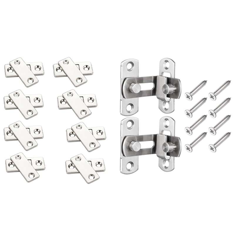 8 Sets Of Ultra-thin Strong Magnetic Door Closers Cabinet Hasp Latch