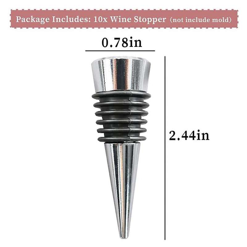 10pcs Reusable Decorative Wine Bottle Stoppers Wine Saver Stopper Set