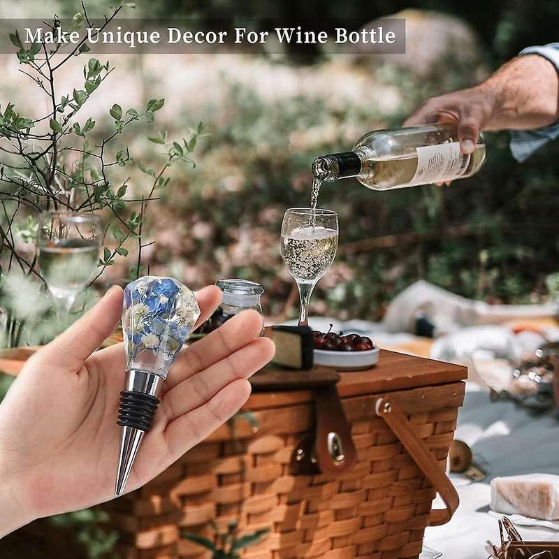10pcs Reusable Decorative Wine Bottle Stoppers Wine Saver Stopper Set