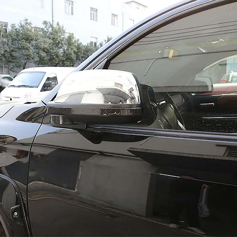 Car Soft Carbon Fiber Rearview Mirror Sticker Cover Trim