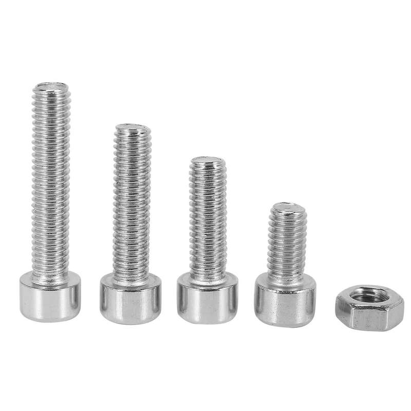 120pcs M5 Stainless Steel Screws Nuts Assortment Kit(5 Sizes)