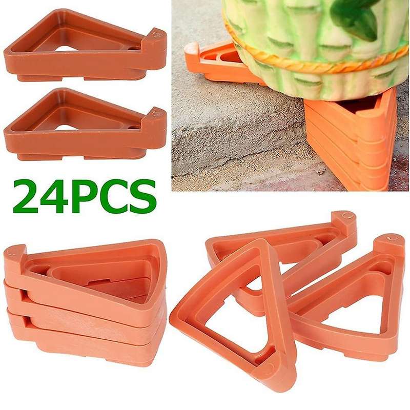 Flower/plant Pot Feet, 24pc Invisible Flower Pot Risers Feet