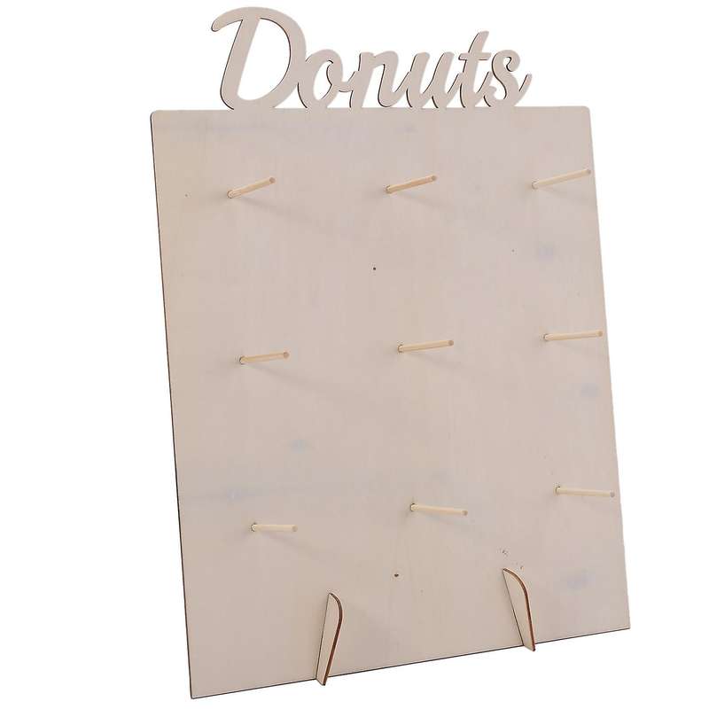 2pcs Wooden Donut Stand Donut Party Decoration Doughnut