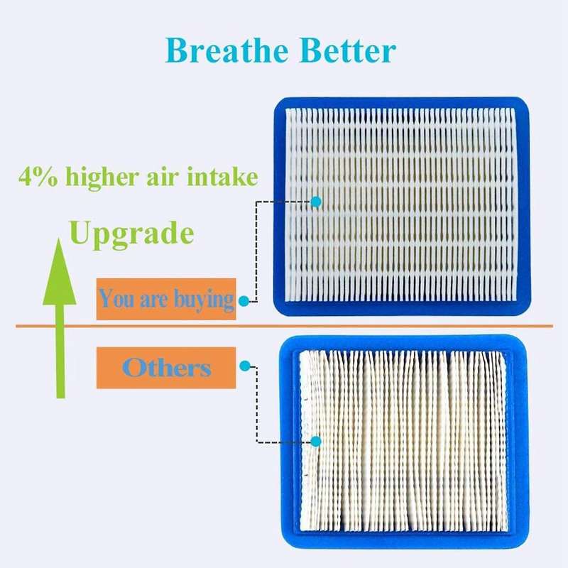 6pcs 491588s Air Filter, Compatible with Briggs and Stratton 491588