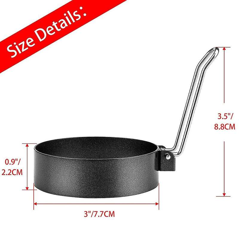 6 Pack Egg Ring, Stainless Steel Non-stick Frying Egg Maker Molds