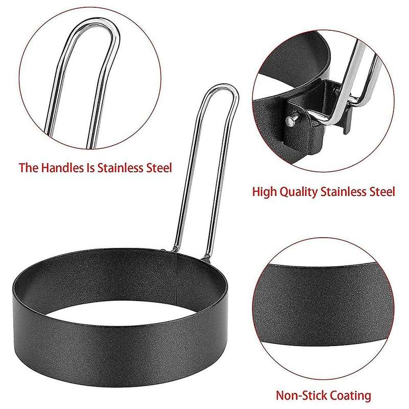 6 Pack Egg Ring, Stainless Steel Non-stick Frying Egg Maker Molds