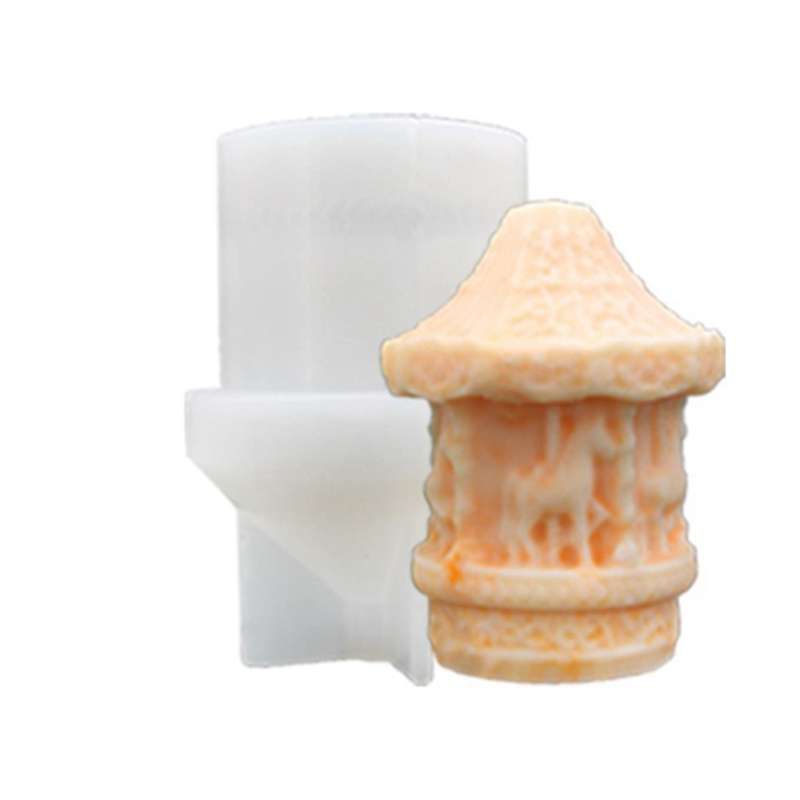 Romantic Carousel Candle Silicone Mold Diy Amusement Park Candle