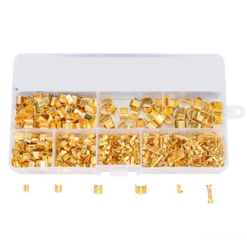 550 Pcs U Shape Copper Ring Terminals Crimp Kit