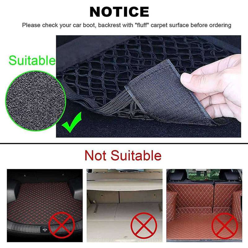 4pcs 40x25cm Car Trunk Net Trunk Storage Net Storage Net Pocket