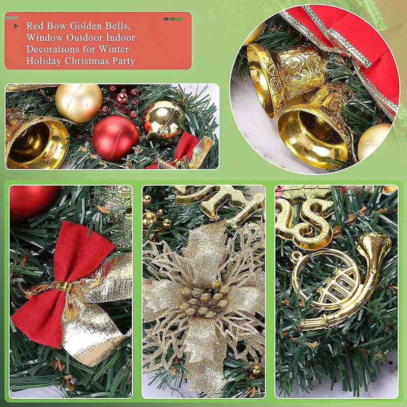 New Christmas Wreath Decorations for Front Door Xmas