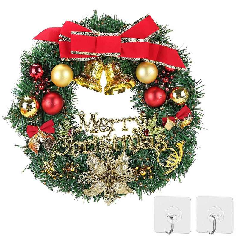 New Christmas Wreath Decorations for Front Door Xmas