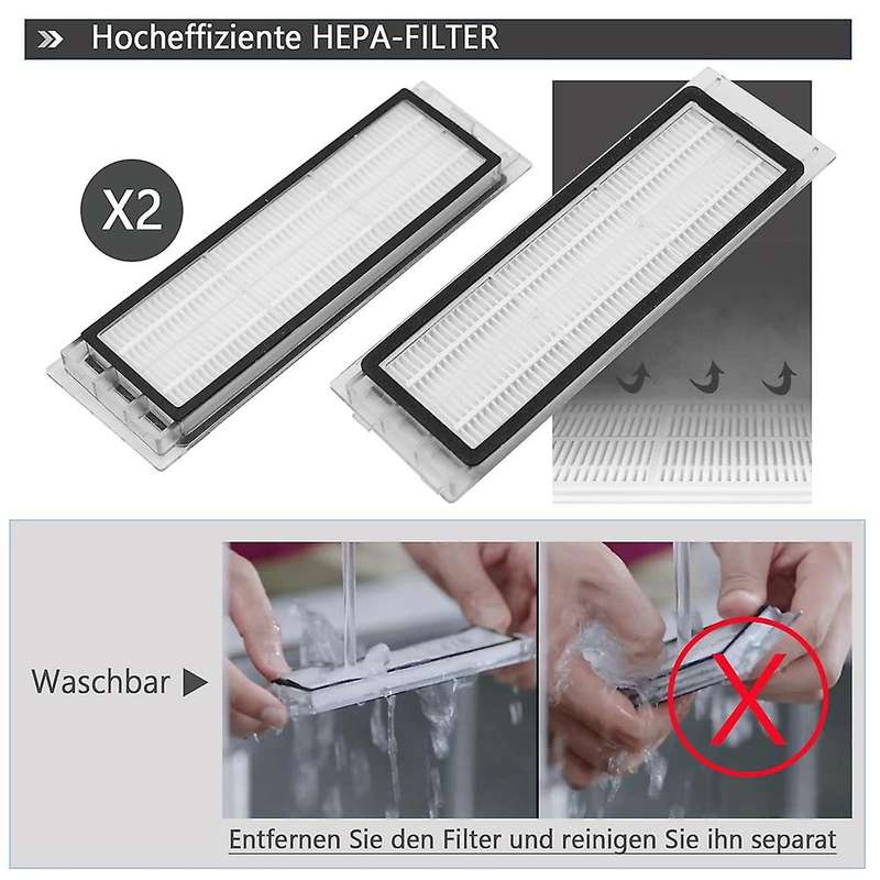Replacement Roller Brush Side Brushes Hepa Filters for Roborock S5