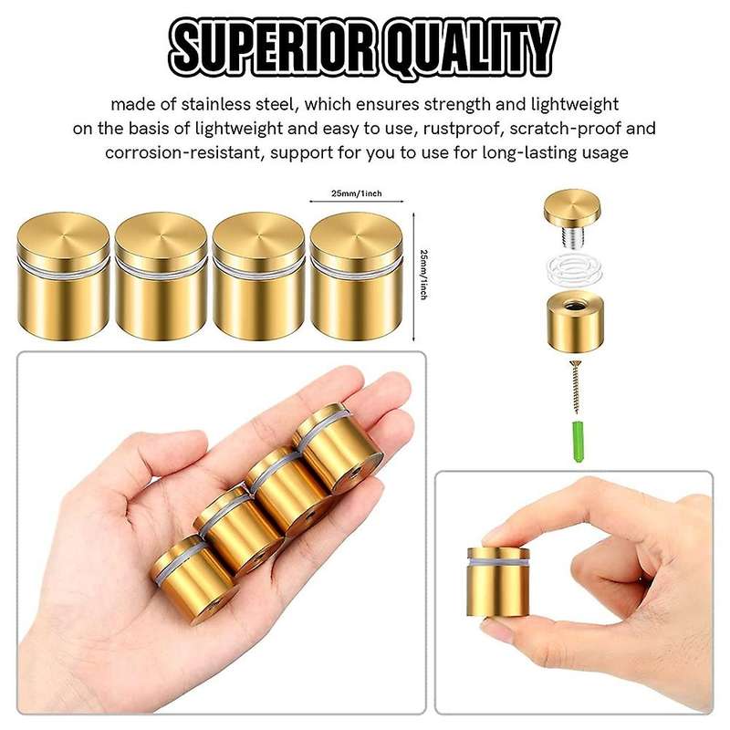 8 Sets Advertising Nail for Hanging Acrylic Picture Frame (25 X 25mm)