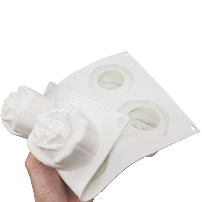 Silicone Mold 6 Cavity Rose Shaped Mousse Dessert Mould Baking Tools