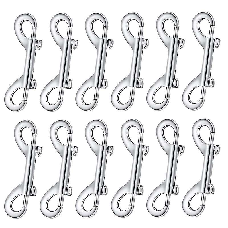 12 Pieces Double Ended Bolt Snaps Hook Zinc Alloy Double Trigger
