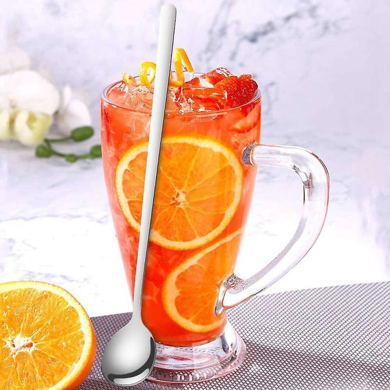 8 Pack Long Handle Iced Tea Spoons,9.5 Inch Stainless Steel Teaspoon