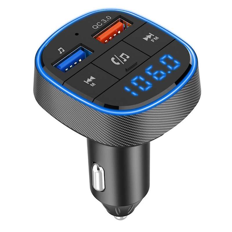 Bc57 Car Bluetooth 5.0 Fm Transmitter Qc3.0 Dual Usb Charger Car Kit