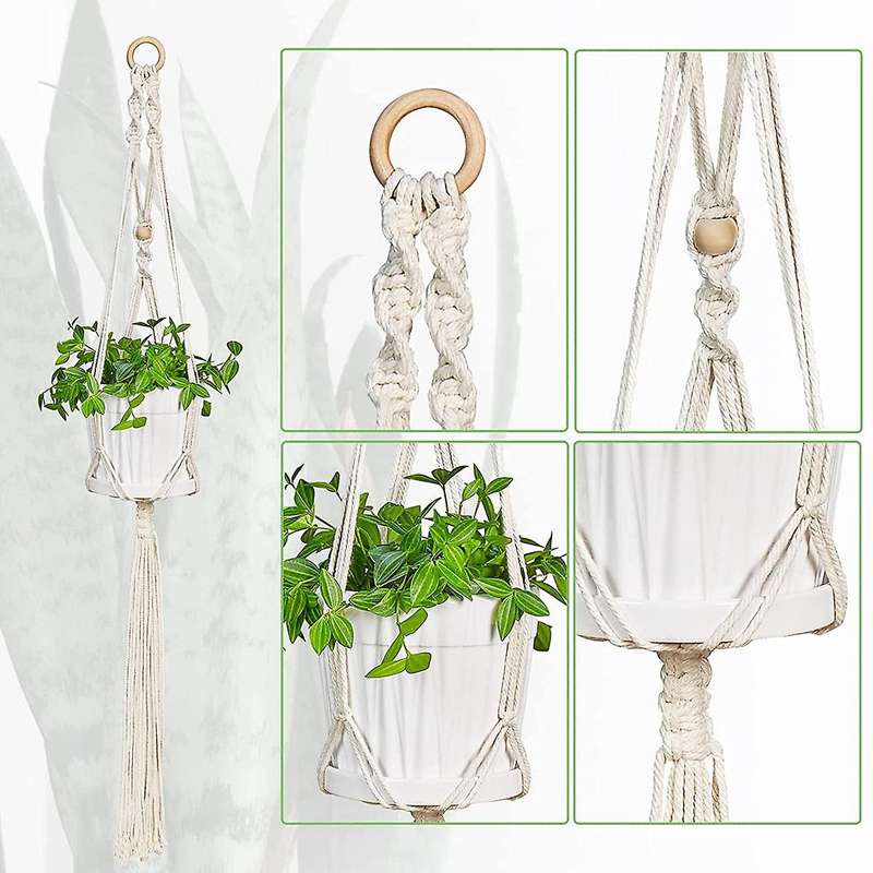 Hanging Planters 3 Pack Single Tier Plant Macrame Hangers