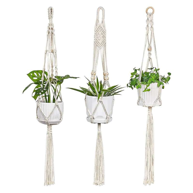 Hanging Planters 3 Pack Single Tier Plant Macrame Hangers