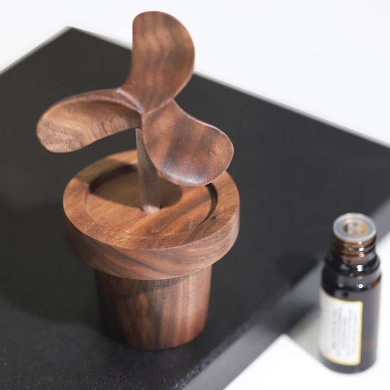 Creative Windmill Essential Oil Diffuser Wood Essential Oil Diffuser