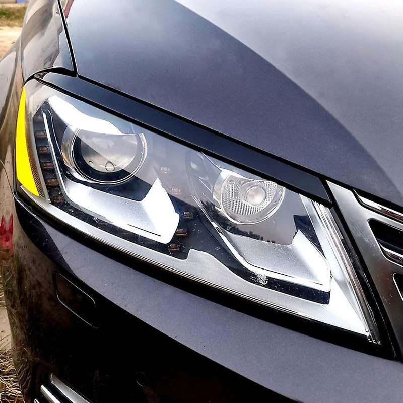 For Passat B7 2010-2015 Headlight Eyelids Eyebrows Abs Carbon Fiber