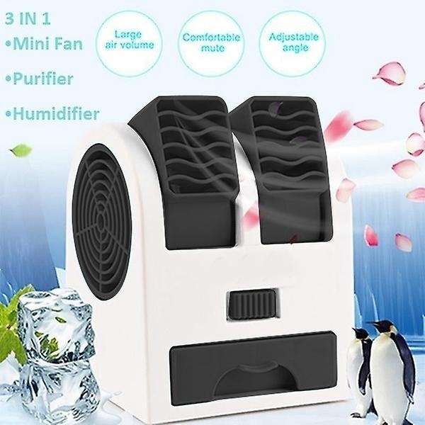 Mini Air Conditioning 3-in-1 Fan Humidifier Purifier for Home