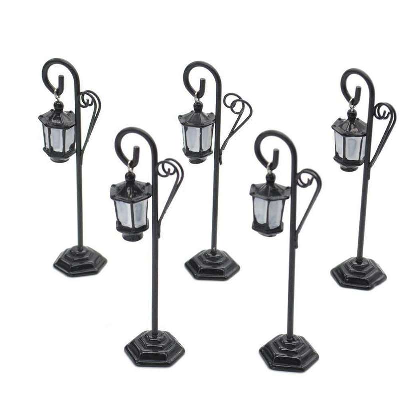 5 Pcs Streetlight Shape Wedding Reception Place Card Holder with Card