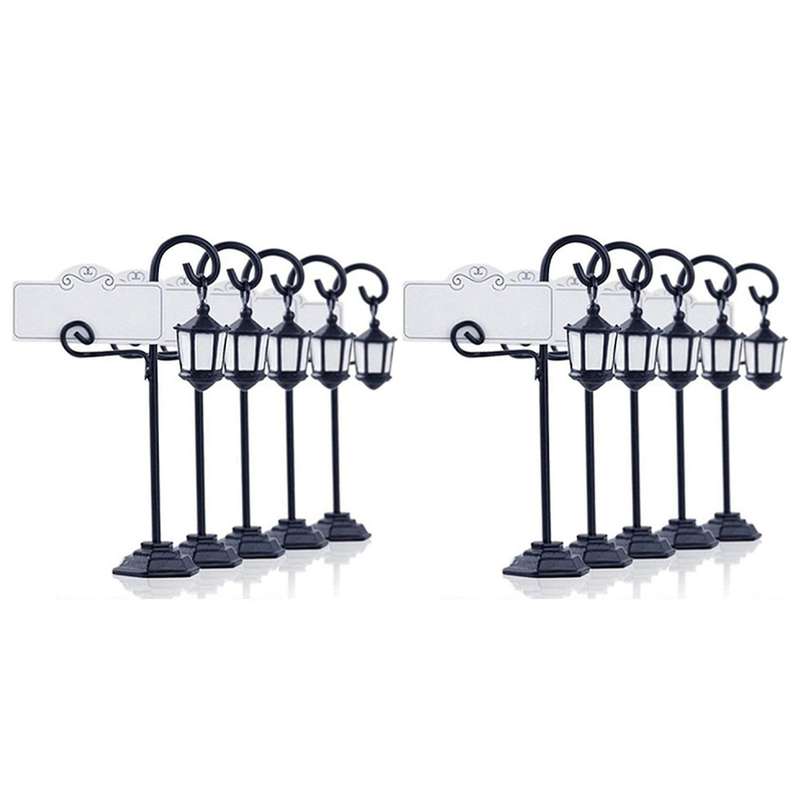 5 Pcs Streetlight Shape Wedding Reception Place Card Holder with Card